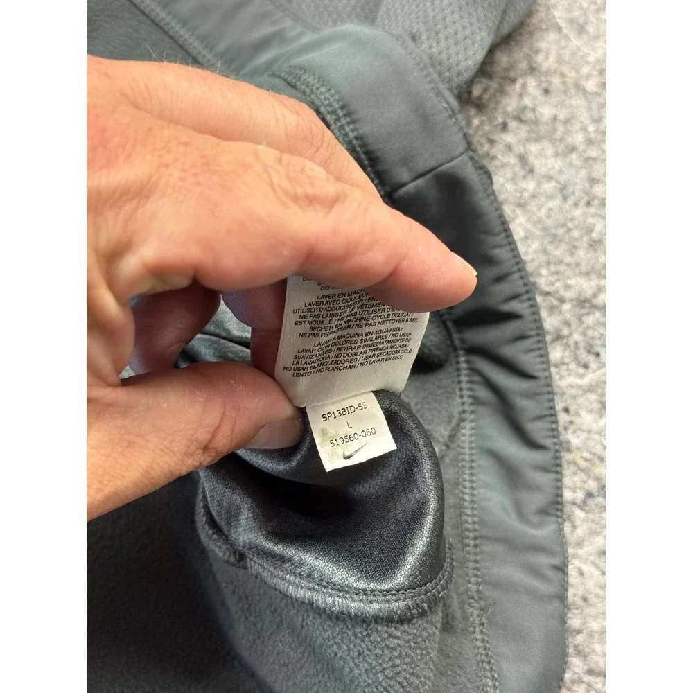 Nike UNC Tar Heels Therma-FIT Sleeveless 1/4 Zip Vest Mens L Grey 519560-060